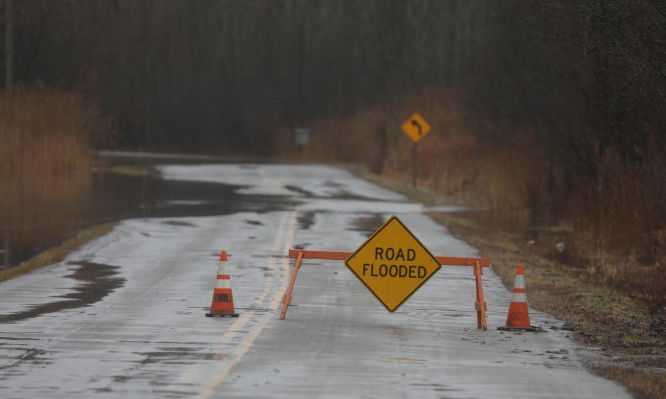 Rain and melting snow has caused some minor flooding in the Rochester area. A portion of Humphrey Road in Chili was blocked off due to flooding.