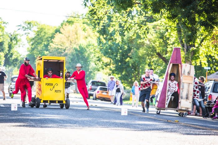 Outhouse races at Fruita's Fall Fest