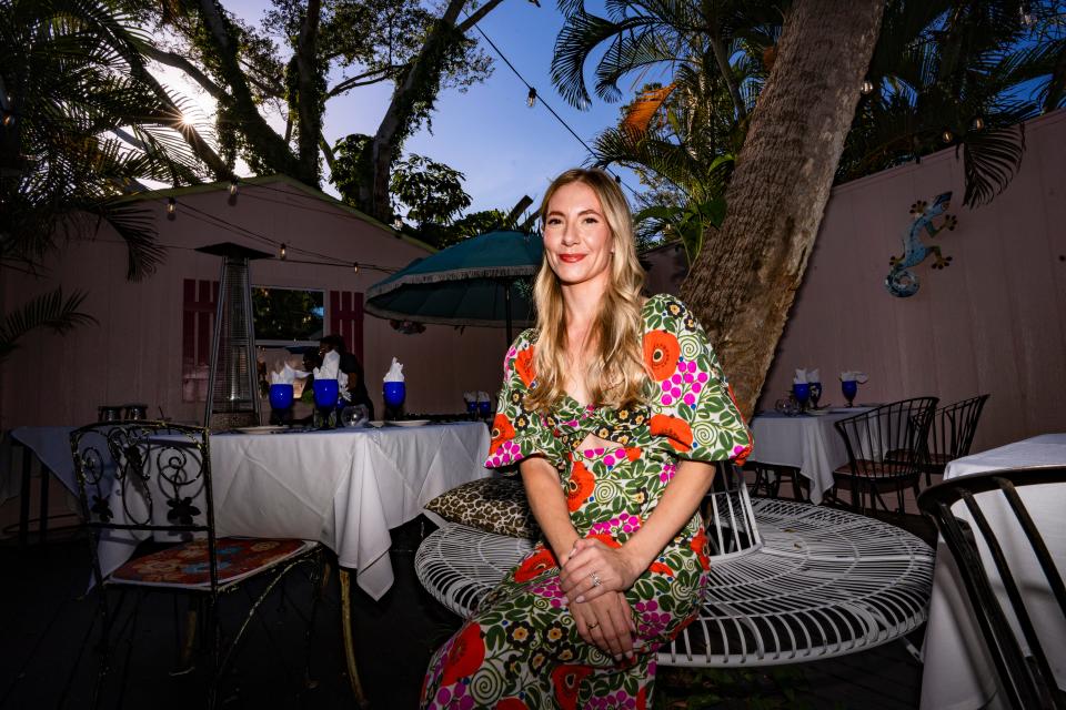 Restaurant owner Siobhan Cleveland at The Real Macaw on Bayshore Drive in Naples. Her late mother Jeanne Harvey founded the restaurant in the early 1990s.