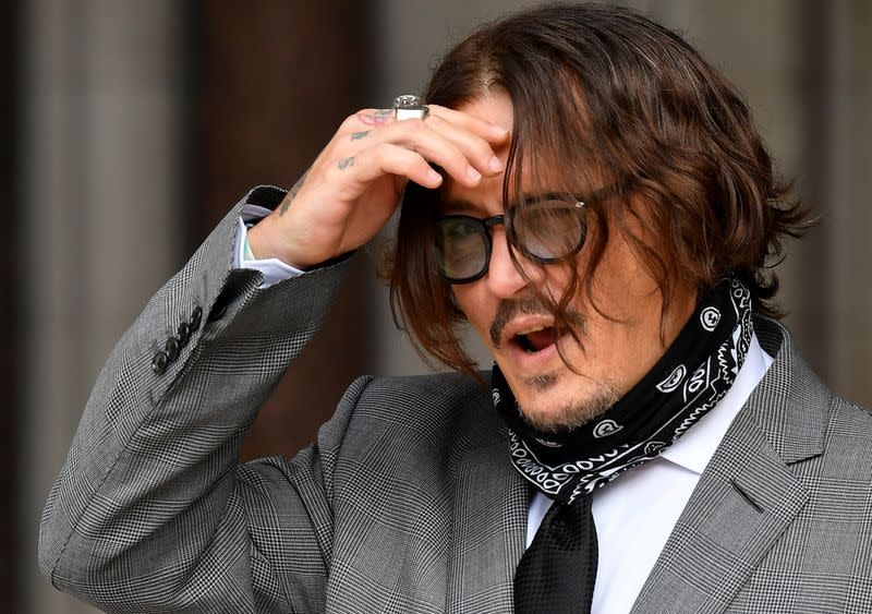 El actor Johnny Depp en el Tribunal Superior de Londres