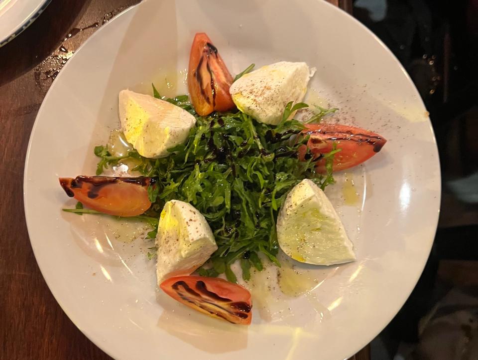 Our starter was a Caprese salad.