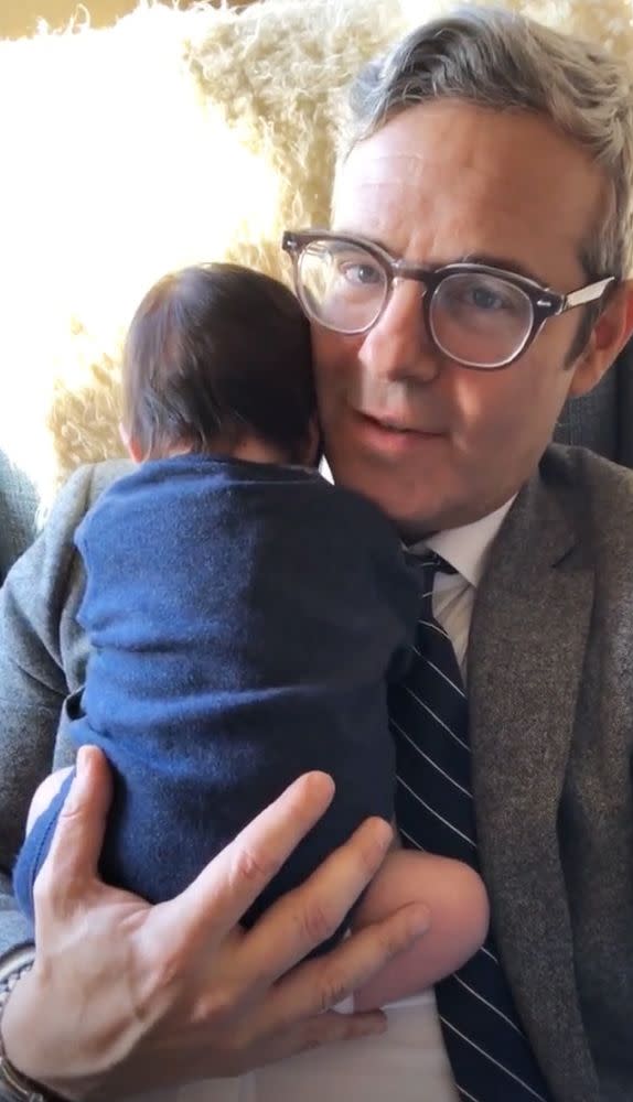Andy Cohen with son Benjamin Allen
