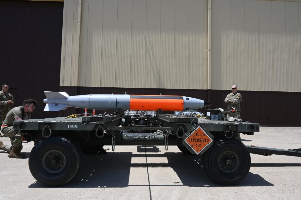 The 72nd Test and Evaluation Squadron test loads a new nuclear-capable weapons delivery system for the B-2 Spirit bomber at Whiteman Air Force Base, Missouri. The 72nd TES conducts testing and evaluation of new equipment, software and weapons systems for the B-2 Spirit Stealth Bomber.