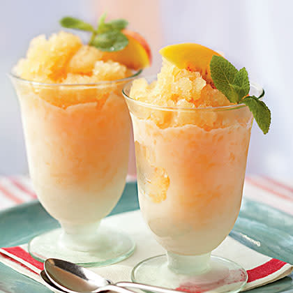 Spiked Peach Limeade Granita