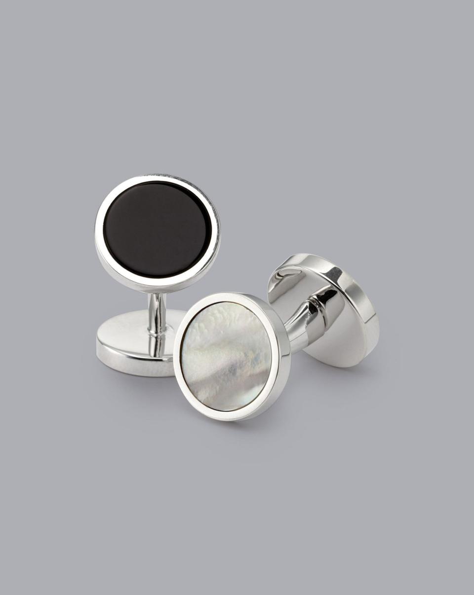 <p><a href="https://go.redirectingat.com?id=74968X1596630&url=https%3A%2F%2Fwww.charlestyrwhitt.com%2Fus%2Fmother-of-pearl-and-onyx-evening-cufflinks---silver%2FCLL0058SLV.html&sref=https%3A%2F%2F" rel="nofollow noopener" target="_blank" data-ylk="slk:Shop Now;elm:context_link;itc:0;sec:content-canvas" class="link ">Shop Now</a></p><p>Mother of Pearl and Onyx Evening Cufflinks</p><p>$99.00</p><p>charlestyrwhitt.com</p>