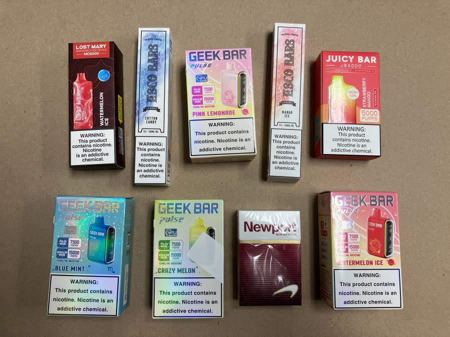 Photo of tobacco products acquired during operation.