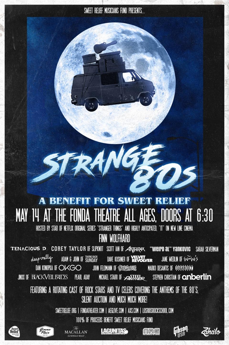 “Strange ’80s” concert poster