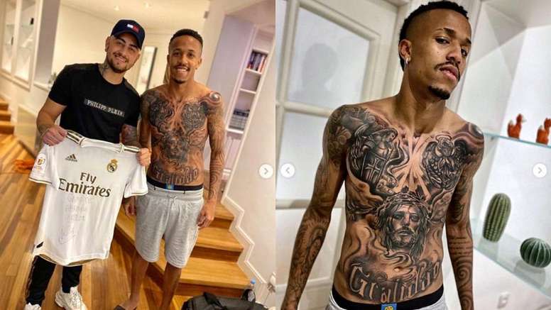 El defensor portugués lució en redes sociales su nueva adquisición (Foto:Instagram hctorvalentim-tattoo)