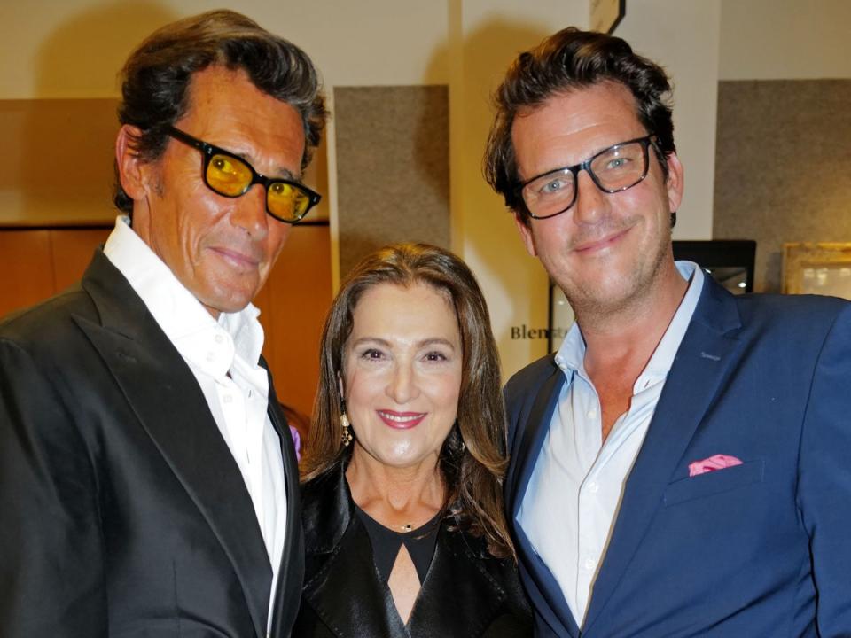 Roger Moore’s sons with Barbara Broccoli (Richard Young/Shutterstock)