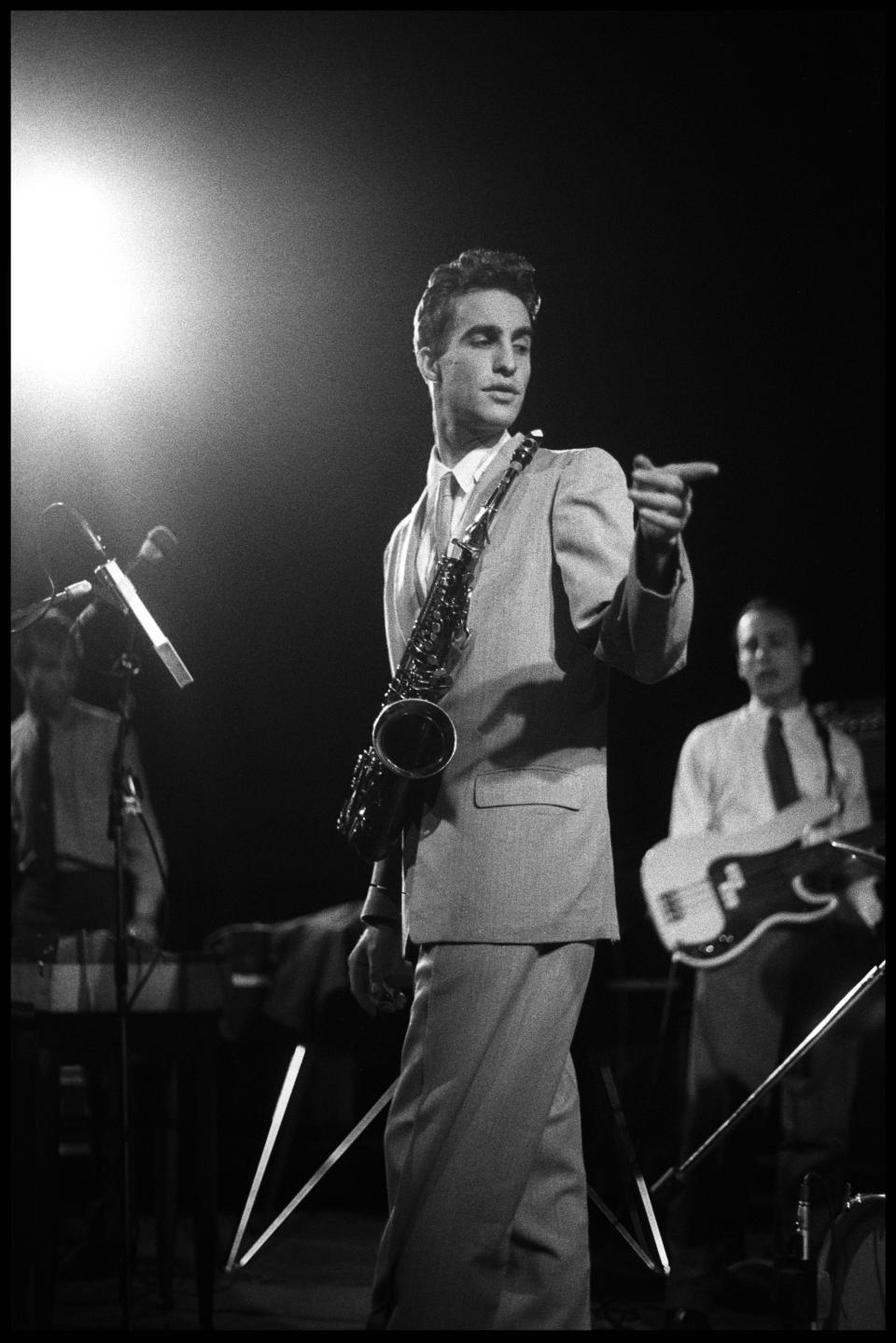 Lurie onstage with his band the Lounge Lizards in 1981