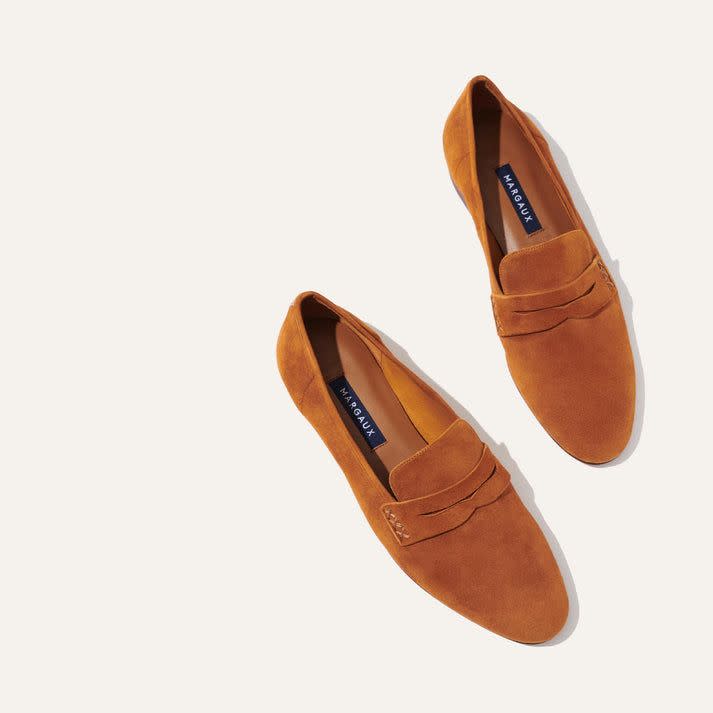 <p><a href="https://go.redirectingat.com?id=74968X1596630&url=https%3A%2F%2Fmargauxny.com%2Fproducts%2Fthe-penny-loafer-caramel-suede&sref=https%3A%2F%2Fwww.townandcountrymag.com%2Fstyle%2Ffashion-trends%2Fg60567421%2Fmost-comfortable-loafers-for-women%2F" rel="nofollow noopener" target="_blank" data-ylk="slk:Shop Now;elm:context_link;itc:0;sec:content-canvas" class="link ">Shop Now</a></p><p>The Penny</p><p>margauxny.com</p><p>$325.00</p>