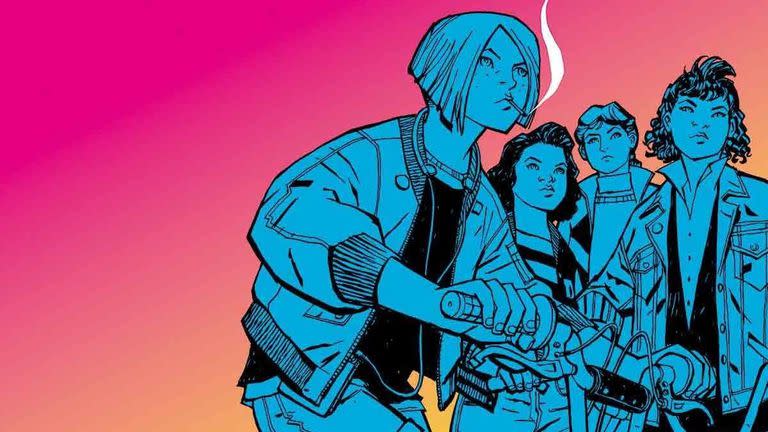 Una imagen de la historieta, Paper Girls