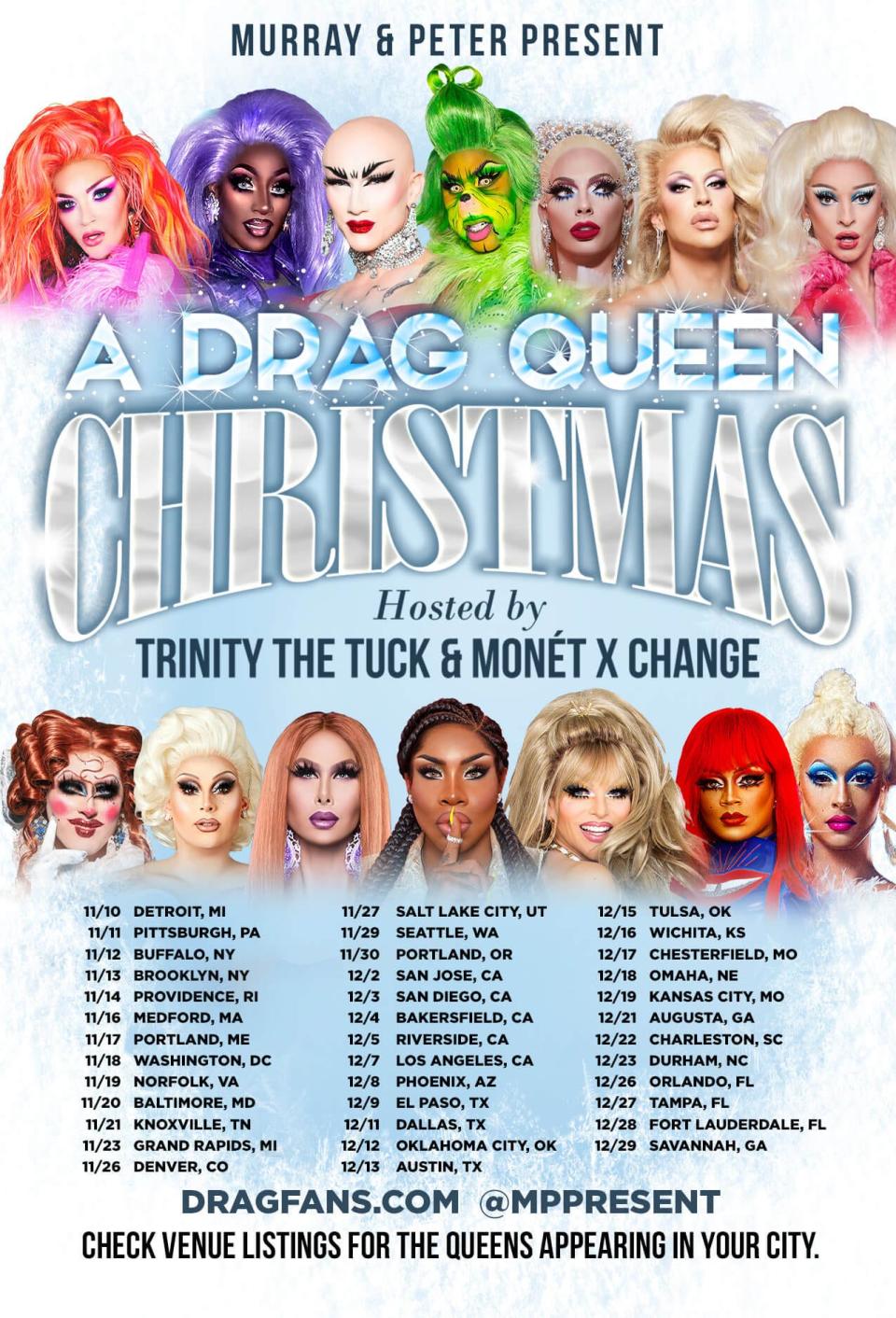 Promotion flyer for "A Drag Queen Christmas."