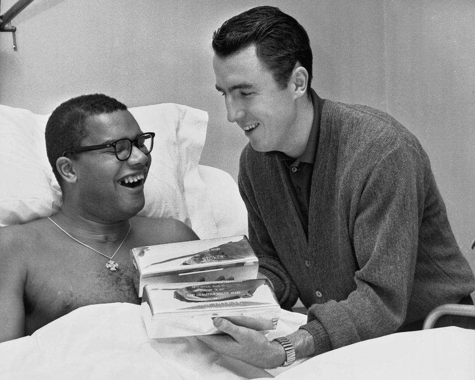 Cincinnati Royals teammates Maurice Stokes, left, and Jack Twyman. Former Cincinnati Royals teammates Maurice Stokes, left, and Jack Twyman, right, shared "an unbreakable bond" after Stokes was paralyzed and Twyman became his legal guardian.