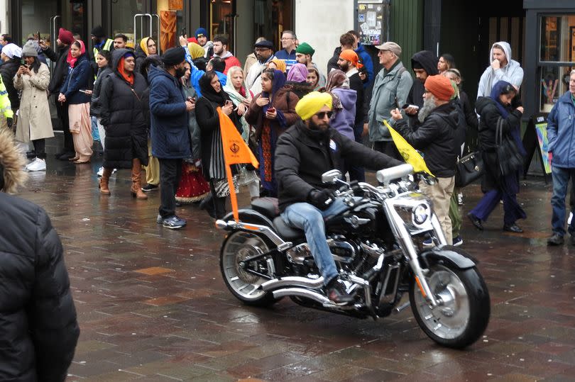 Motorcycle at Vaisakhi Leicester procession
