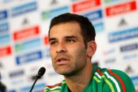 Football Soccer - Mexico news conference - USA 2016 Centennial Copa America - Mexico City, Mexico - 24/05/16. Mexico's defender Rafael Marquez attends a news conference. REUTERS/Henry Romero