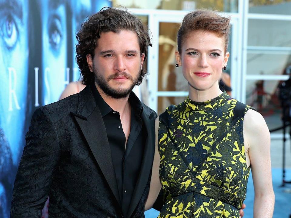 Kit Harington and Rose Leslie Game of Thrones season seven premiere Los Angeles 2017