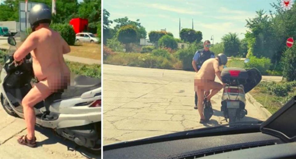 The man claimed he stripped down to try and cope with the heatwave. Source: Brandenburg Police