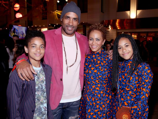 <p>Randy Shropshire/Getty</p> Nicole Ari Parker, her husband Boris Kodjoe and their children Sophie and Nicolas attend an event in May 2019 in Los Angeles, California