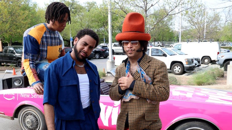 Jharrel Jerome, left and Boots Riley attend a screening of “I’m A Virgo” during the 2023 SXSW Conference and Festivals on March 11, 2023 in Austin, Texas.