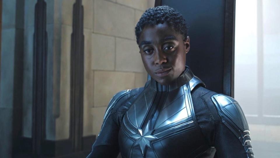 Captain Marvel Maria Rambeau smirks from her dais in Doctor Strange in the Multiverse of Madness