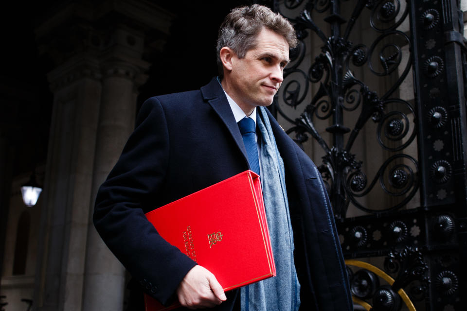 Secretary of State for Education Gavin Williamson, Conservative Party MP for South Staffordshire, returns to Downing Street from the weekly cabinet meeting, currently being held at the Foreign, Commonwealth and Development Office (FCDO), in London, England, on November 10, 2020. (Photo by David Cliff/NurPhoto via Getty Images)