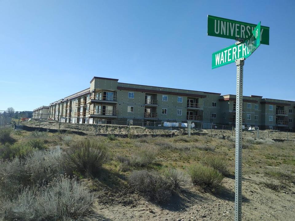 The second phase of Breselford Vineyards, a student-focused apartment complex abutting Washington State University Tri-Cities, was under construction at 215-227 University Drive, Richland, in mid-March.