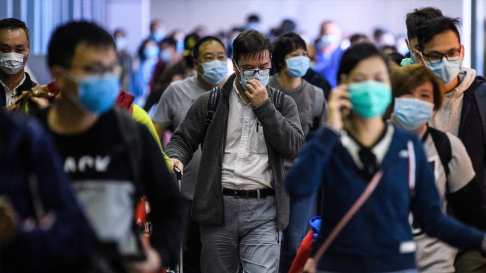 People wearing face masks in South Korea