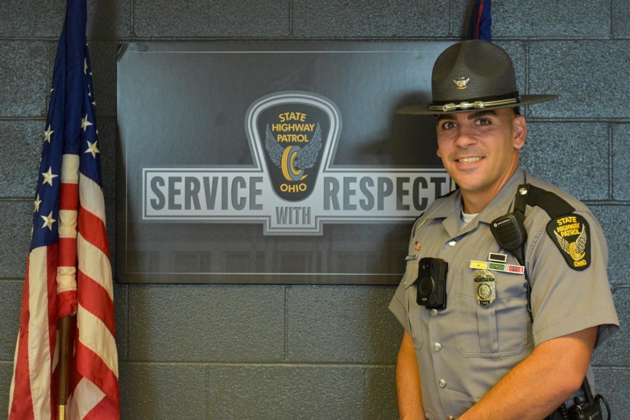 Trooper Joshua Smith said the Ohio Highway Patrol is always looking for good people who want to give back to the community through service as an OHP employee.