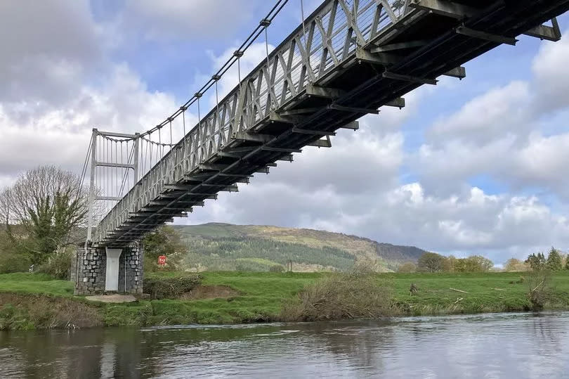 Trefriw suspension bridge near Llanrwst