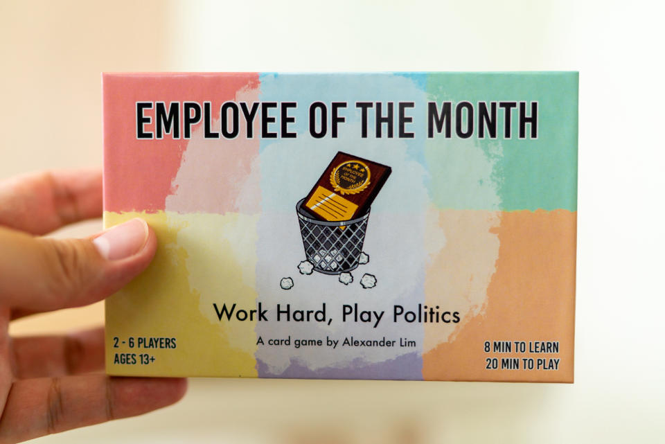 Image of Employee of the Month card game packaging: (Photo: Alexander Lim)