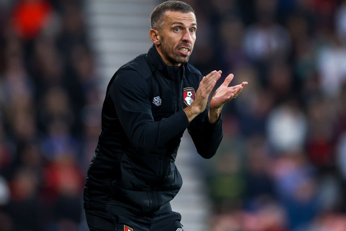 Bournemouth manager Gary O’Neil saw his side lose 3-2 at Arsenal last weekend after being 2-0 up (Steven Paston/PA) (PA Wire)