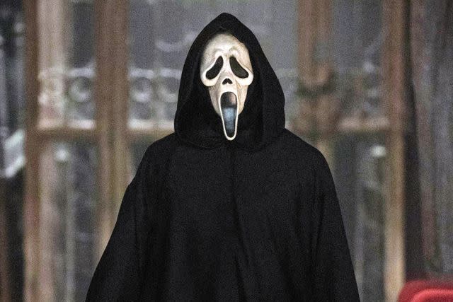 <p>Everett Collection</p> Ghostface in 'Scream 6'