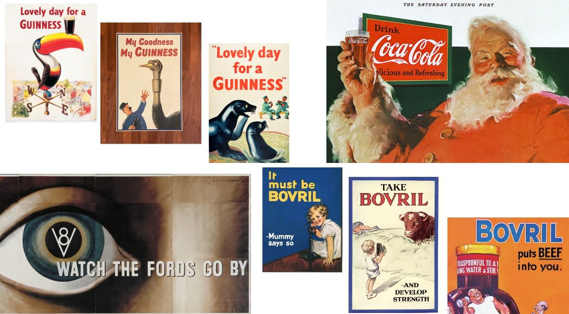  Selection of 1930s ads. 