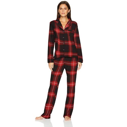 Mae Women's Sleepwear Notch Collar Pajama Set. (Photo: Amazon)