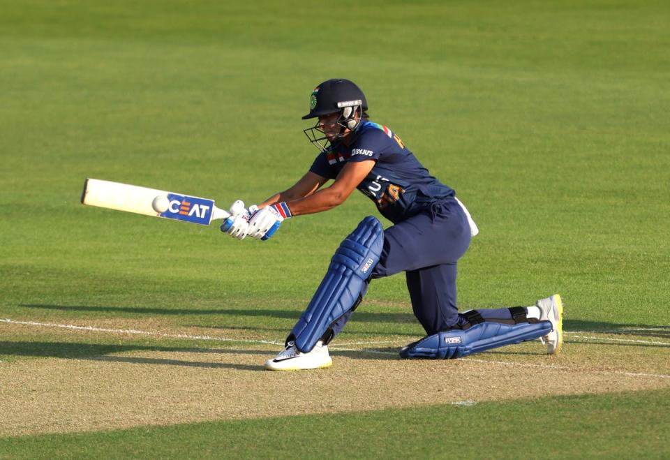 Harmanpreet Kaur and India stand in England’s way (Steven Paston/PA) (PA Archive)