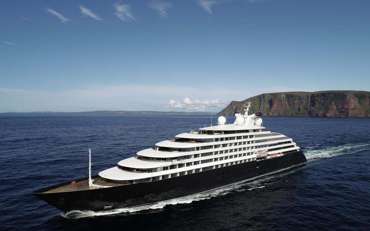 Scenic Eclipse sails past the Outer Hebrides en route to Iceland