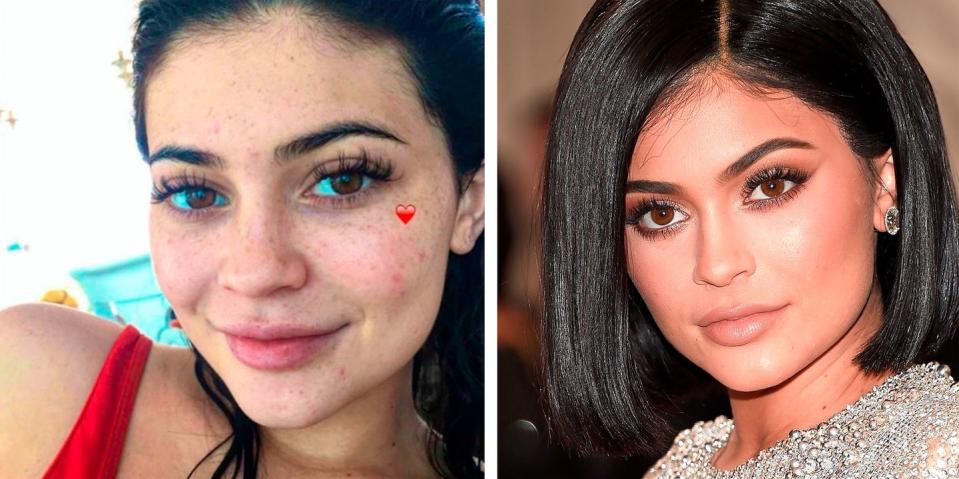 Kylie Jenner: No makeup vs. full glam