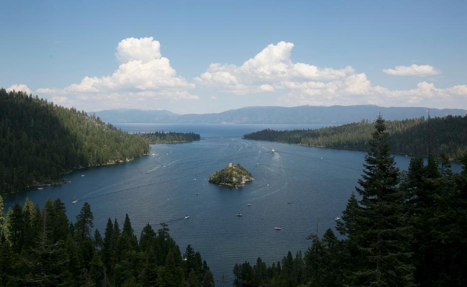 Emerald Bay of Lake Tahoe, near South Lake Tahoe, Calif.