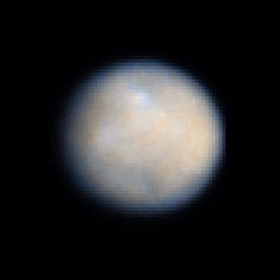 The dwarf planet Ceres as seen by the Hubble Space Telescope.