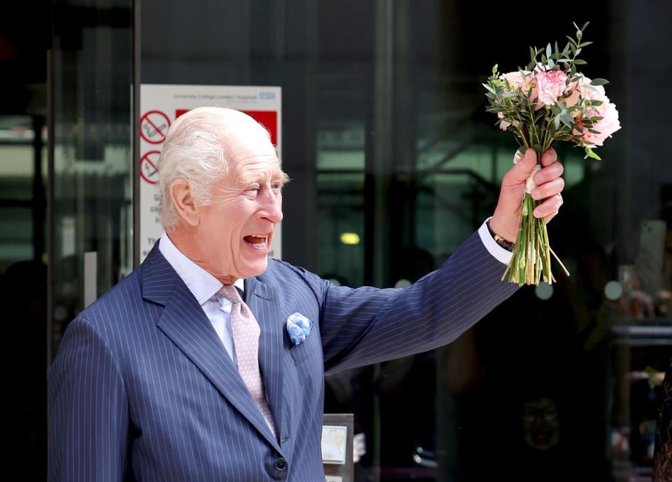 The King’s choice of tie was reportedly a good sign (Getty Images)