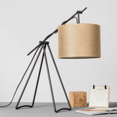 3) Charcoal Tripod Table Lamp