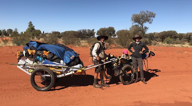 The family set out on their adventure on July 20. Source: Supplied