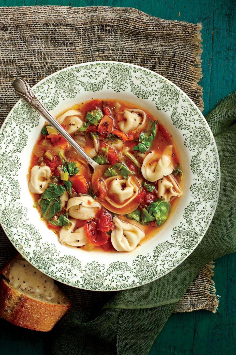 Chicken-and-Prosciutto Tortelloni Soup