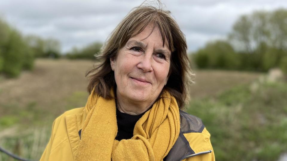 Tree warden, Annie Benham-Taylor, standing in front of land that Melksham Group Space were hoping to secure for the community