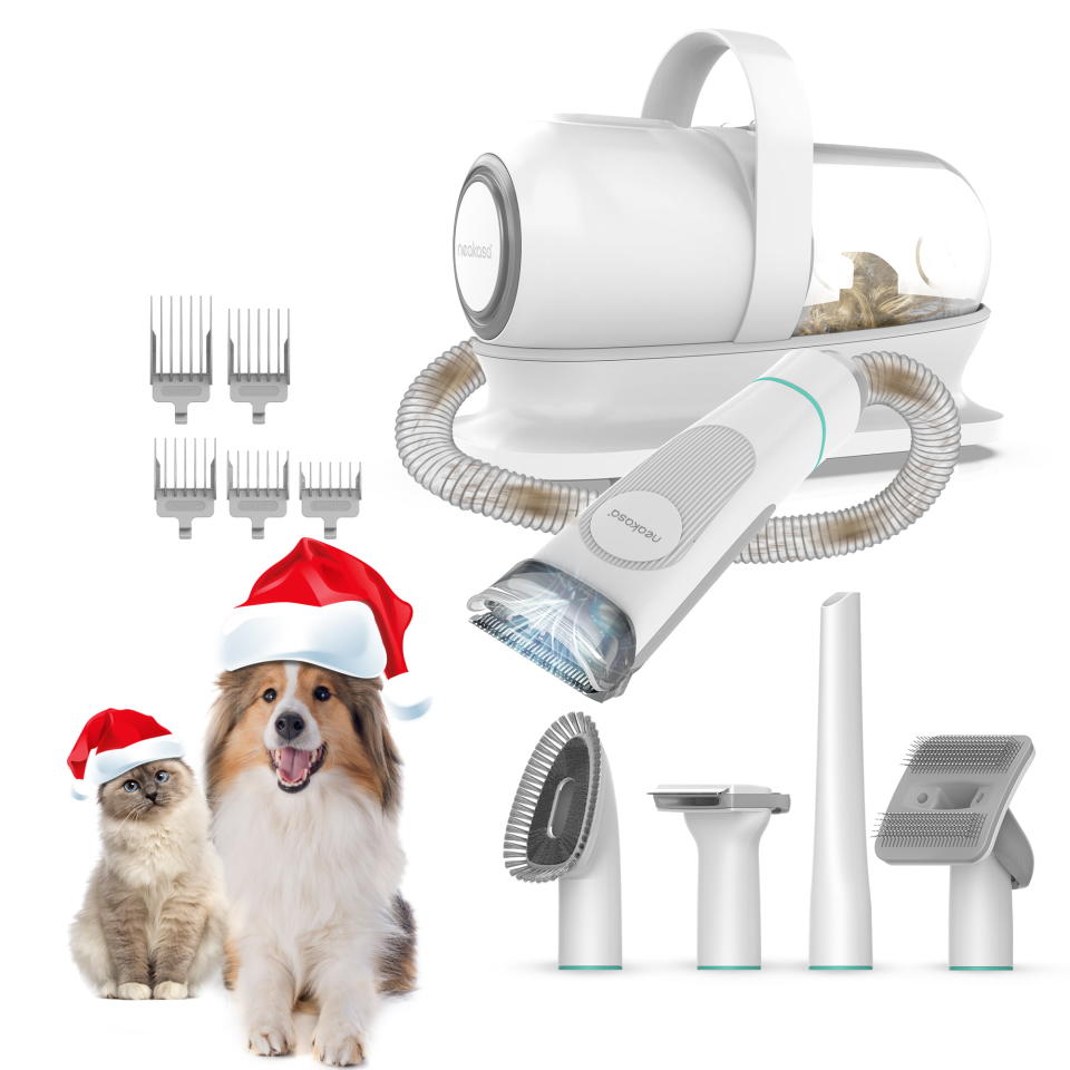 <p><a href="https://go.redirectingat.com?id=74968X1596630&url=https%3A%2F%2Fwww.walmart.com%2Fip%2FNeakasa-Neabot-P1-Pro-Pet-Grooming-Kit-Vacuum-Suction-Low-Noise-Dog-Clippers-5-Proven-Tools-Brush-Deshede-Trim-Collect-Hair%2F1517335393&sref=https%3A%2F%2Fwww.countryliving.com%2Flife%2Fkids-pets%2Fg43893772%2Fwalmart-national-pet-month-sale-may-2023%2F" rel="nofollow noopener" target="_blank" data-ylk="slk:Shop Now;elm:context_link;itc:0;sec:content-canvas" class="link ">Shop Now</a></p><p>P1 Pro Pet Grooming Kit & Vacuum </p><p>$127.99</p><p>walmart.com</p>