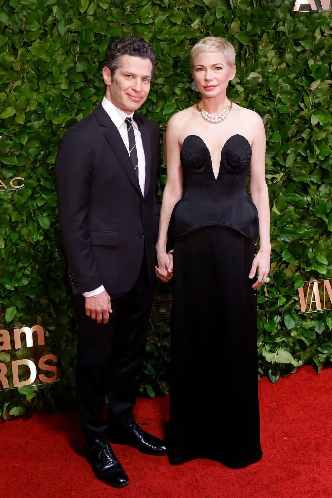 Michelle Williams and Husband Thomas Kail Coordinate in Black During Rare Dual Red Carpet Appearance