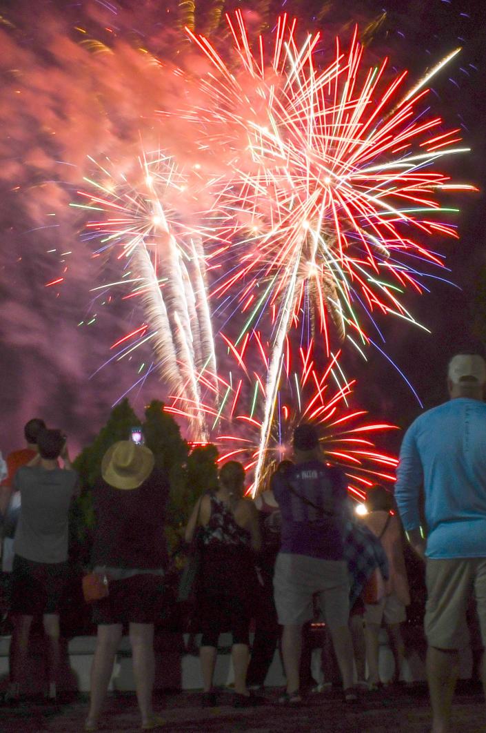 Thousands pack Riverfront Park in Cocoa Village for the annual fireworks display, accompanied by BSO's &quot;Symphony Under the Stars.&quot;