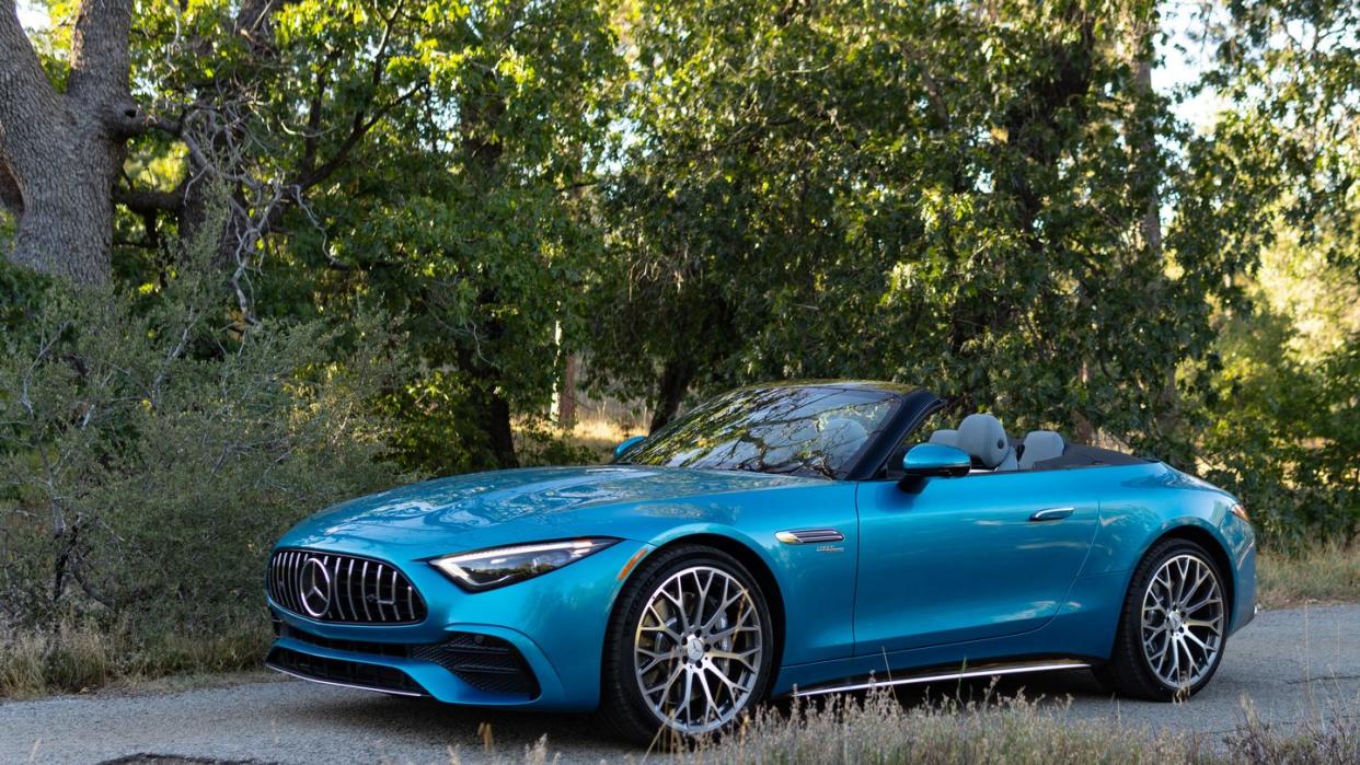 2023 mercedesamg sl 43 blue road test first drive