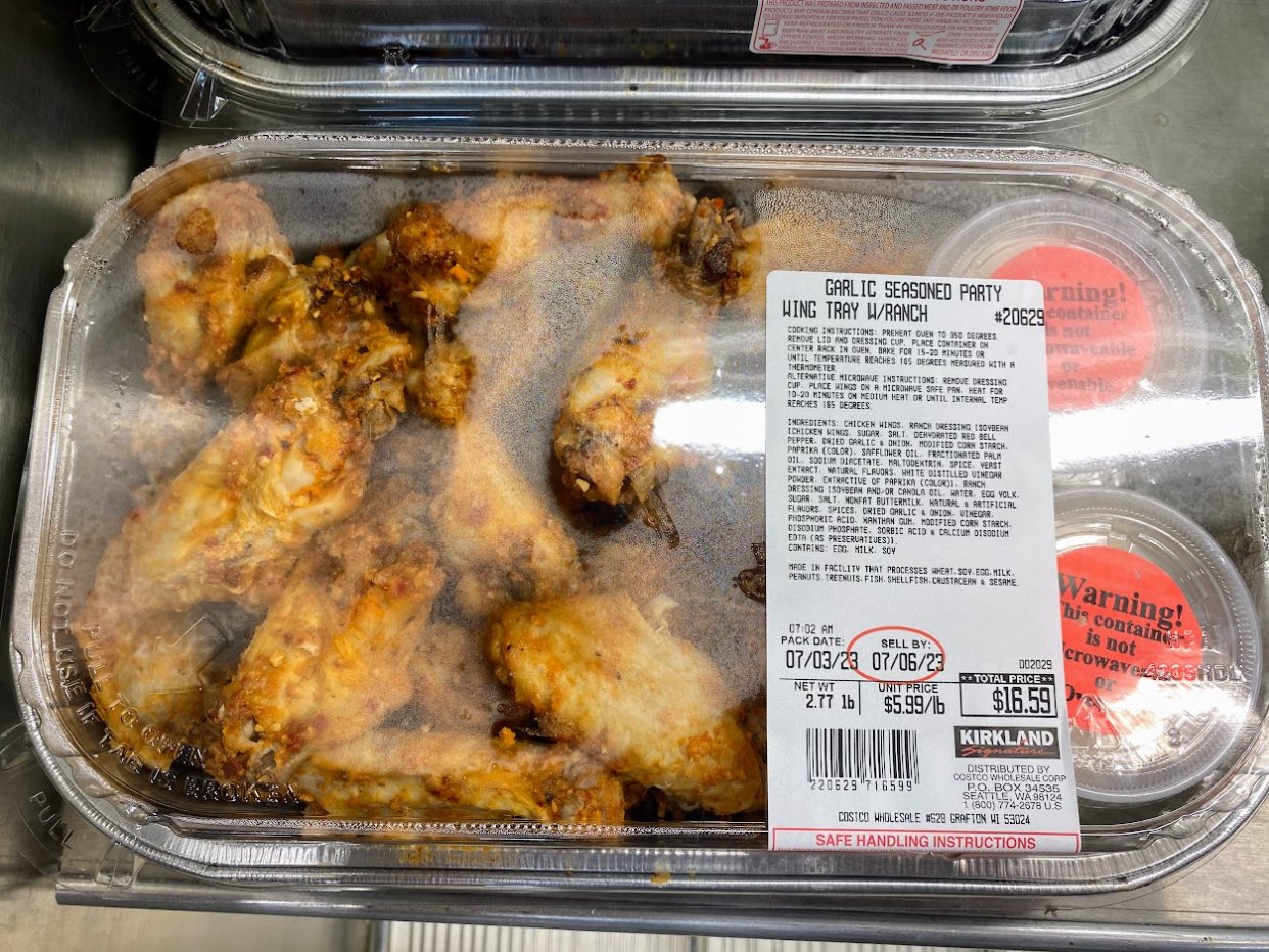 costco kirkland party wing tray